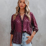 Nadorine Long Sleeve Button Up Shirt Summer Sheer Tulle Top for Women Casual Loose Business Casual 2026 | Under