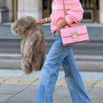Blanket Stitch Jumper - Light Pink