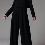 Fashion Casual Loose Solid Color Two-piece Sets