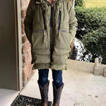 Thickened Side Zip Puffer Coat Puffer Down Jacket