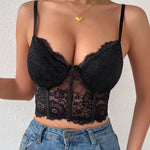 Lace Bustier Crop Cami Top