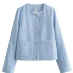 Chaquetas Blazer Para Mujer Outwear With Button Long Sleeve Coat