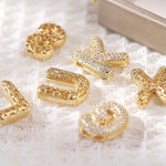 Pavé Bubble Letter Monogram Necklace