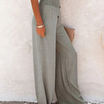 Palazzo Pants Smocked High Waist Flowy Summer Wide Leg Pants