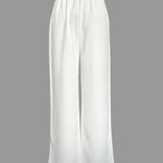 High Waisted Straight Leg Pleated Solid Color Split-Joint Pants Trousers