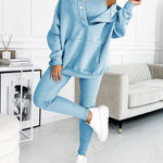 Casual and Comfortable Three-piece Sweatshirt Set