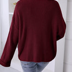 Pocket Oversized Knitted Pullover Sweater