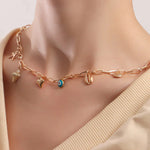 Spiral Shell Seastar Necklace