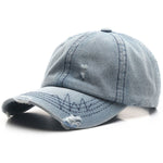 Fashion Retro Ripped Washed Distressed Denim Baseball Cap
