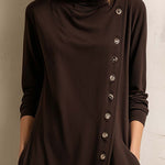 Boho-Inspired Midi Dress With Side Button Placket