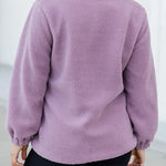 Petal Sherpa Contrast Trim Zipped Pocket Jacket