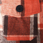 Nadorine Button Down Plaid Classic Long Shirt Jacket