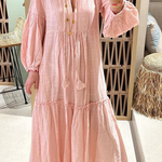 Take Me To Cabo Ethnic Unique Print Button Loose Shirt Midi Dress