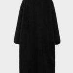 Faux Fur Plush Coat Lapel Collar Open Front Teddy Coat