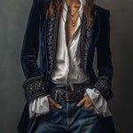 Gabrielle | Embroidered Longline Jacket