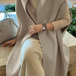 Simple Sleeveless Solid Color Round-Neck Cape Outerwear