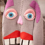 Fashion Funny Face Loose Long Sleeve Knitted Sweater