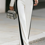 White Cropped Top & Wide-Leg Pants Set