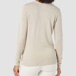 Long Sleeve Choker Top Lightweight Vee Cardigan Sweater