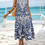Poppy Baxter | Bohemian Printed Midi Dress For Women