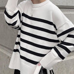 Loose Striped Pullover Sweater