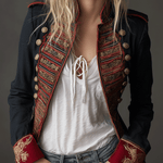 Retro Baroque Double-Breasted Embroidered Jacket