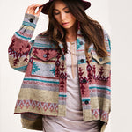 Long Sleeve Button Lapel Collar Jacket