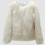 Solid Color Plush Long Sleeve Lapel Imitation Floating Coat