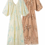 Batwing Sleeve Sequined Deep V Neck Long Dress