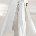 High Waisted Wide Leg Pleated Solid Color Pants Trousers