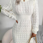 Nadorine Women's Casual Twist Woven Sweater Dress