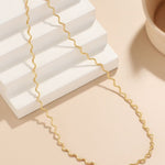 Textured Wave Chain Necklace