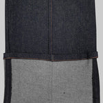 High Waisted Straight Leg Contrast Color Split-Joint Jean Pants Bottoms