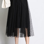 Polka dot high waist gauze skirt princess dress