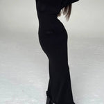 Nadorine Elegant Fungus-trimmed Backless Strappy Dress for Women Casual Summer Vacation 2026