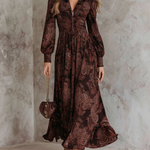 Erin | Midi Paisley Dress with Zip at the Neck