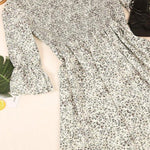 Temperament Commuter Fashion Bubble Half Sleeve High Waist Dress