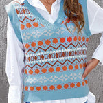 V Neck Knit Sweater Vest Plus Size Tank Top