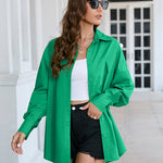 Nadorine Long Sleeve Blouse Button Up Oversized Shirt for Women Casual Loose Business Casual 2026 | Under
