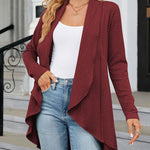 Open Front Cardigan Long Sleeve Knit Sweater Outwear