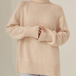 Turtleneck Sweater Casual Loose Knitted Pullover Tops