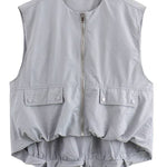 Fashionable Loose Sleeveless Pocket Casual Vest