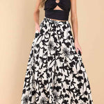 Elasticated high-rise wide-leg culottes