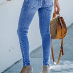 Nadorine Ankle-length Skinny Jeans with Pockets