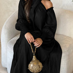 Loose Solid Color Long Sleeves Maxi Dresses