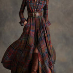 Giulietta - Maxi Check Shirt Dress with Belt