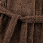 Nadorine Brown Long-sleeved Trousers Three-piece Pajamas Set