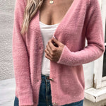 Simple Breasted Cardigan Sweater Jacket