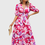 Paulina | Flattering Floral Midi Dress