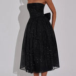 Sexy Off-shoulder Backless Bow Sexy Maxi Dress